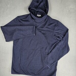 Duluth Trading Pullover Hoodie Mens Medium Blue Relaxed Fit Polyester Face Cover